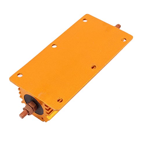 Uxcell A16092100Ux1156 Gold Tone Axial Lead Aluminum Housed Rx24 Fixed Resistor 200W 1 Ohm, 2.009998" Width, 3.94" Length #TOP2