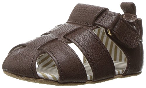 Robeez Boys' Samuel Sandal - First Kicks, Espresso, 9-12 Months M US Infant