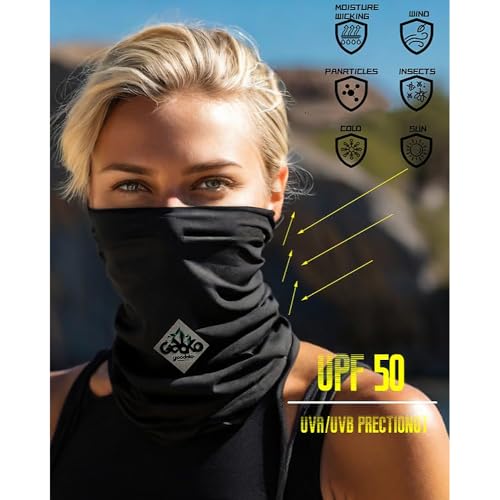 Image of Neck Gaiters,Sun UV Protection Seamless Skull Bandanas,Gator Joker Face Cover Scarf Mask for Men Women outdoor sports