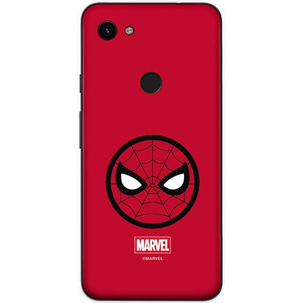 Skinit Decal Phone Skin Compatible with Google Pixel 3a XL - Officially Licensed Marvel Spiderman Spiderman Emblem Design
