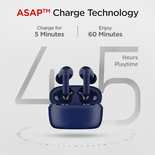 Image of Boat Airdopes 138 Pro TWS in Ear Earbuds with 11mm Drivers, 45 Hours Playback, ASAP Charge & Quad Mic ENx(Royal Blue)