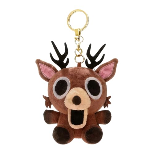 KDJJBNXY 99 Nights in The Forest Deer Plush Keychain Accessories Soft Stuffed Cute Doll Plush Toy for Game Fans