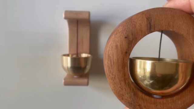 Campanelli Magnetici In Legno E Ottone - Suono Zen Per Frigorifero, Porte, Decorazione - Foto 4