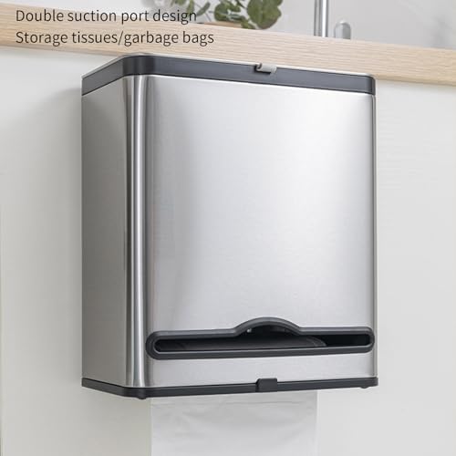 Caneca de basura para pared con dispensador de papel miniatura 4