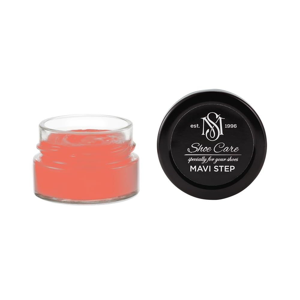 Crème de Cirage Premium - NCS S 1060-Y80R Orange Tomate Profond - Soin Nourrissant & Rénovateur de Couleur pour Cuir Lisse par MAVI STEP - 1.70 fl oz / 50 ml