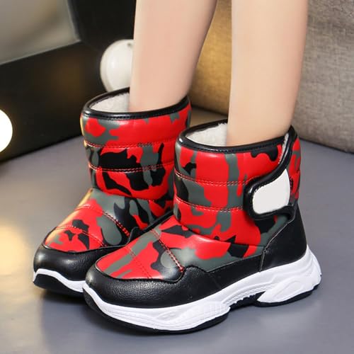 Kids Chunky Warm Snow Boots Boys Girls Winter Water𝗽roof Outdoor Slip 𝗥esistant Cold Weather Comfy Soft Shoes3
