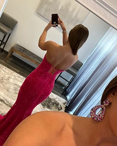 Sequin Evening Dresses for Women Formal Sexy Long Prom Party Gowns Mermaid Sparkly V-Neck Homecoming Dress2