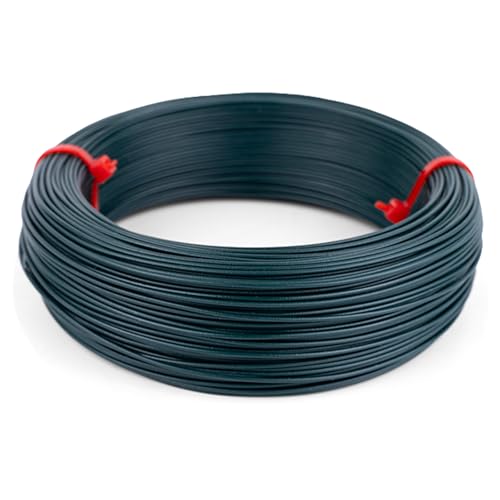KINGLAKE 100m Green Garden Wire 1.2mm Plastic Coated Plant Training Twist Wire for Climbing Plants Support Fence Trellis
