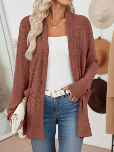 Image of LILLUSORY Cardigan Sweaters for Women Lightweight Cardigans Fall Outfits | Open Front Long Cardigan with Pockets, Business Casual Outfits, Airport Travel Outfits, Teacher Outfits, 2026 Fall Fashion