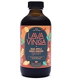 Lava Vinga Raw Apple Cider Vinegar Fire Cider with Cold Pressed Moringa Oleifera, 8 oz., Natural Cold and Flu Remedy and Immune System Booster, Antioxidant Rich Superfood with 92 Essential Nutrients