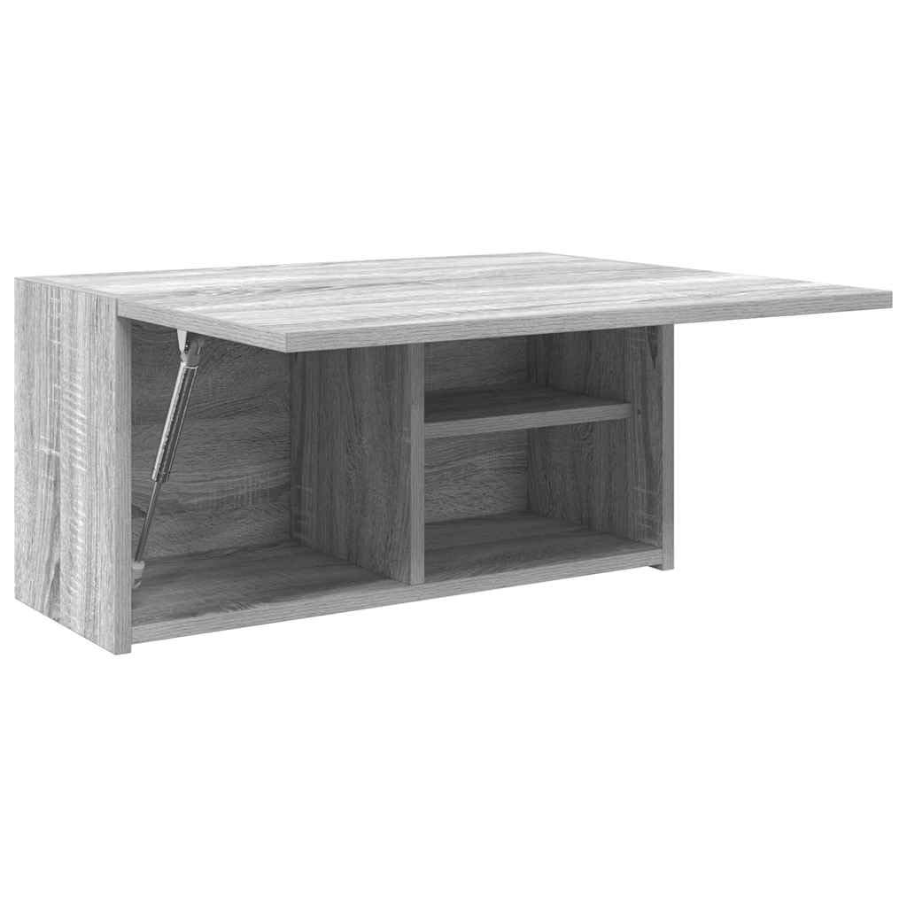 Floating Wall Cabinet, Modern Wood-Grain Wall-Mounted Storage Unit, Hanging Shelf Cabinet for Bathroom, Kitchen and Living Room (60 x 25 x 30 cm)