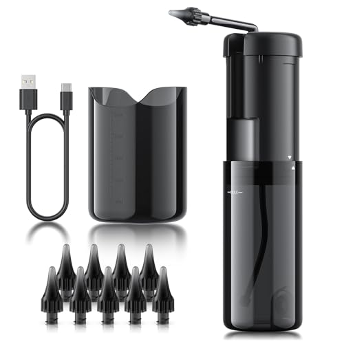 Lebbtl Ear Wax Removal Electric Ear Irrigation Flushing System Multiple Pressure Modes Waterproof Safe and Effective Ear Cleaning Kit Translucent