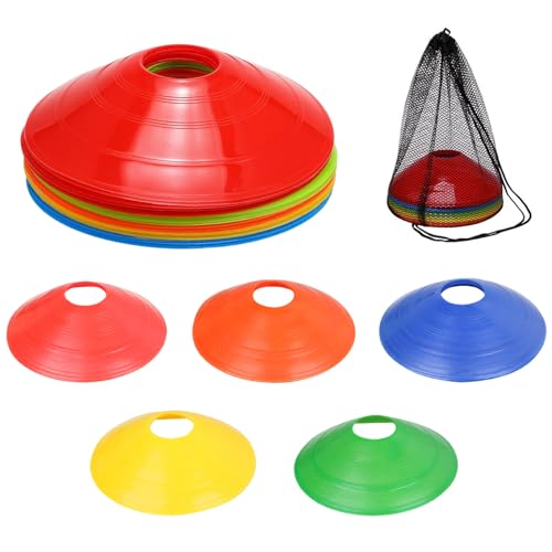 Plots de Marquage pour Football Cône, Plots Entrainement, 20 Pièces Plots Sport, Cônes de...