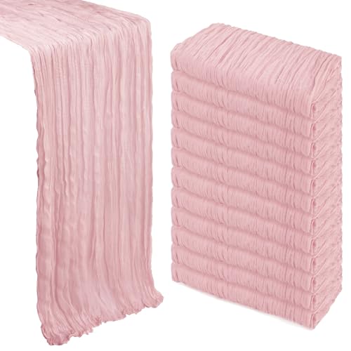 La Mejor Lista de Centro de Lavado A Gas - los más vendidos. 46 Paquete de 12 caminos de mesa de gasa color rosa polvorienta de 10 pies, 35 x 120 pulgadas, estilo bohemio de tela rústica transparente para decoración de novia, baby shower,...