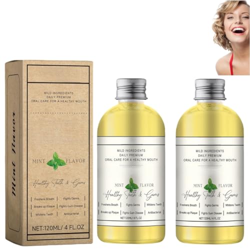 LETSIQS Aceite de Enjuague bucal Cocofresha, Aceite de Enjuague bucal de Menta orgánico Fuerte, Aceite de Enjuague bucal Totalmente Natural, Aceite de Enjuague bucal de Aceite de Coco, Aliento Fresco