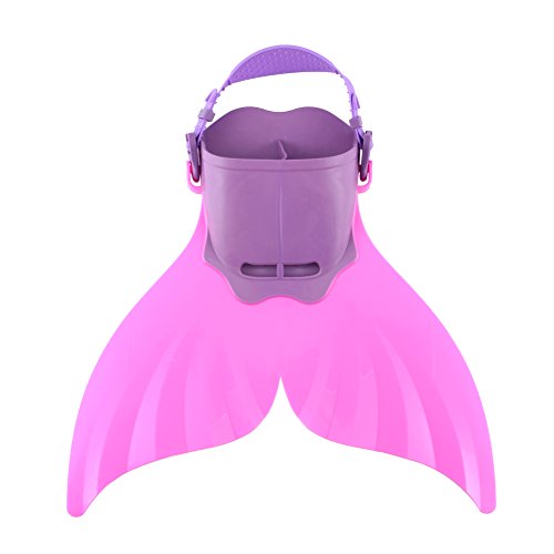 Semme Kids Lightweight Monofin Swimming Fins for Shallow Dives and Fun Quick Release Foot Strap Comfortable Fit for and - Thumbnail 6