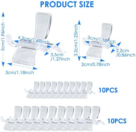 Acrylic Display Stands 2 Sizes Small Collectibles Display Holder Triangle Clear Plastic Display Easel Stand for Weddings Home Decoration Tables Fossils Minera Agate Small Coral (10 PCS)