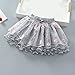 Toddlers Girl's Tutu Tulle Skirt Layers Sparkling Sequins Tutu Skirt for Kids Brithday Party Outfit Fashion Clothes (Grey, 18-24 Months)