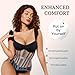 Mesh Corset Waist Trainer for Women - Underbust Corset Lace Up - Waist Cincher Shapewear - Body Shaper (Marengo, Large)