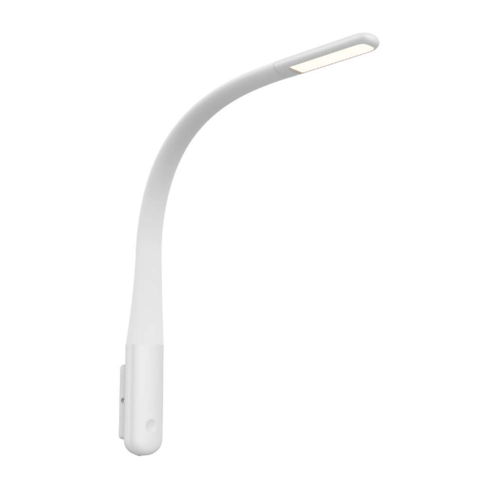 Lampada da letto 'Sedani' Lampada da lettura 4W flessibile collo in silicone bianco caldo, colore: bianco