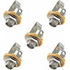 6.35mm 1/4inch Female Guitar Input Jack, Mono TS Socket Panel Mount Jacks-12 Pack
