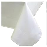 bis 90 Grad waschbar DAMAST Tischdecke ECKIG 80x80 80 x 80 cm Weiss Atlaskante 100% Baumwolle Tischwäsche Tablecloths