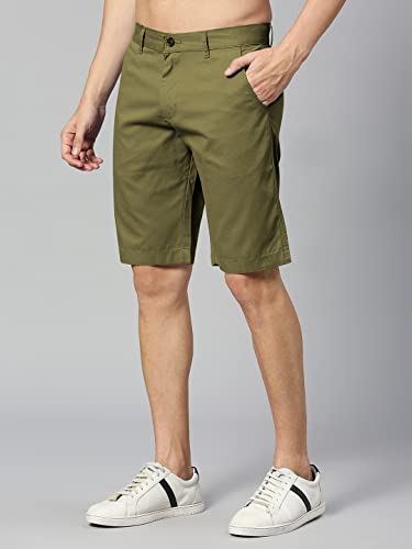 Image of Thomas Scott Men's | 100% Cotton | Solid | Above Knee | Button Closure | Chino | Casual Shorts for Men