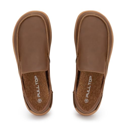 Image of Men's Barefoot Dress Shoes - Zero Drop Comfort Breathable Micro-Perforated Learher, No Break-in Needed, Slip-On Elastic Laces for Business & Travel
