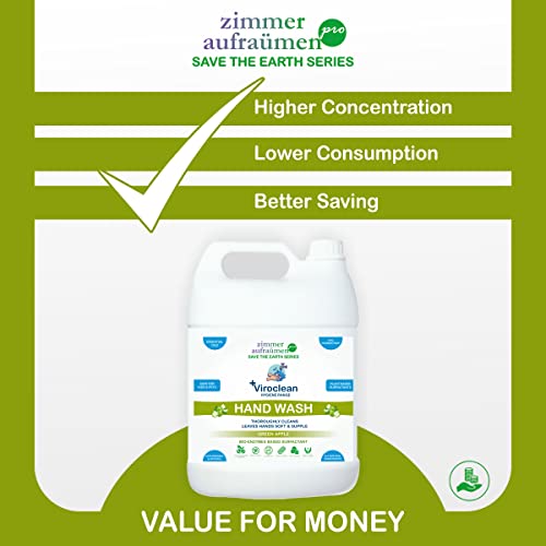 Image of Zimmer Aufraumen Pro Hand Wash Green Apple 5Lit. Bio Enzymes Based Surfactan