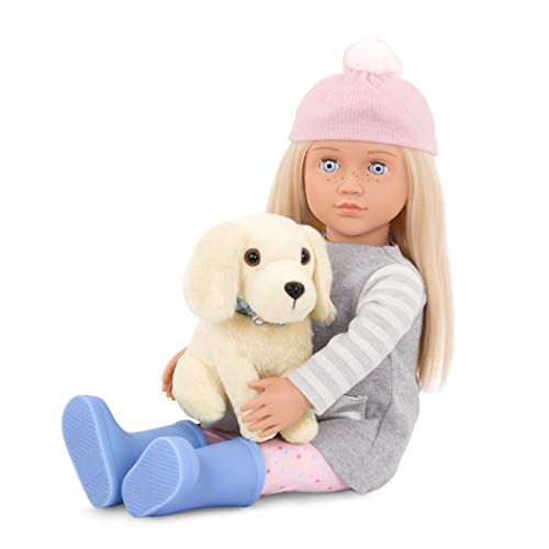 Our Generation BD31242C1Z - Muñeca 46 cm con Perro Golden Retriever - Meagan