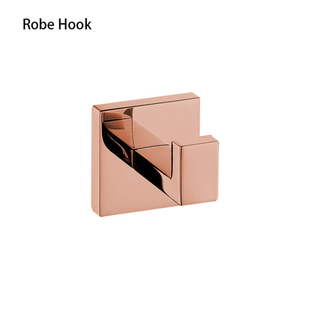 Accesorios de Hardware de baño de Oro Rosa Pulido Barra de Toalla de toallero de baño, Gancho de 1 Pieza, A