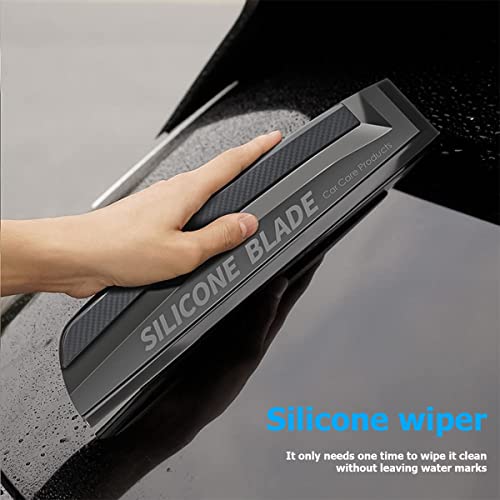 Moioee Car Window Squeegee, Soft Silicone Blade for Cleaning Water, Professional One-Piece Auto Glass Water Wiper, 11.8 Inches Water Scraper Cleaner for Shower Doors Mirror, Home Drying Use by Moioee - Image 5