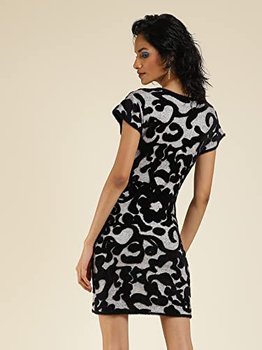 Image of Label RITU KUMAR Black Sweater Short Dress
