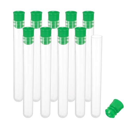 Image of PATIKIL 4 inch Length Plastic Sewing Needle Storage Holder, 10 Pcs Portable Matte Embroidery Needle Pin Toothpick Storage Tubes Case for Craft Knitting, Green
