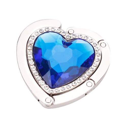 iloving Herz-Form Tragbare Metall Faltbare Tasche Geldbörse Haken Handtasche Aufhänger Geldbörse Haken Handtasche Halter Shell Bag Klapptisch Haken