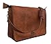 VINTAGE COUTURE 18 Inch Genuine Business Leather Laptop Messenger Bag