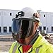 Klein Tools Face Shield for Safety Helmet and Cap-Style Hard Hats, Impact Rated, Anti-Fog, Low-Profile Design for Grinding