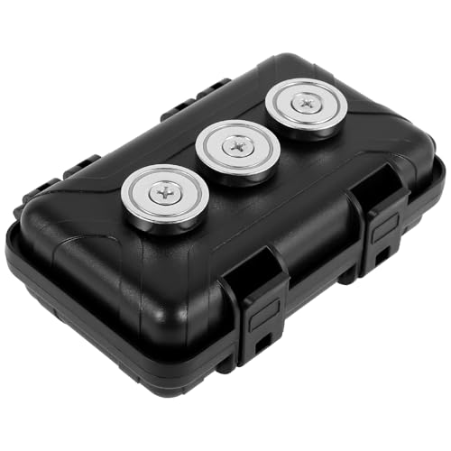 Caja magnética para llaves, tamaño interior, 11 x 6,5 x 3,5 cm, 50 libras, 3 imanes, 4 cierres de seguridad, resistente al agua, buen sellado, caja magnética para llaves (1)
