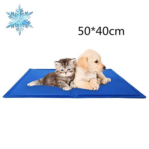 DAOXU - Colchón de Gel para Mascotas, para Mascotas, Perros, Gatos, para relajar el Calor, no tóxico (50 x 40 cm)