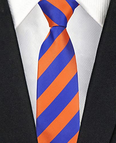 Image of Elfeves Men's Modern Striped Patterned Formal Ties College Daily Woven Neckties