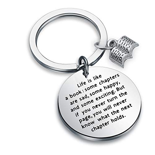 AKTAP Book Lover Gifts for Women Book Club Keychain Librarian ...