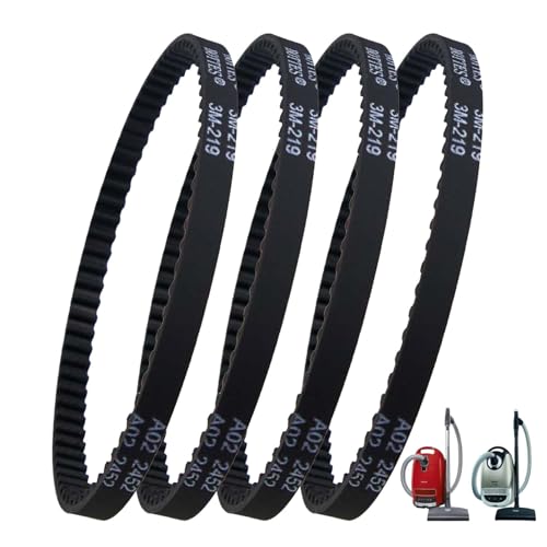 4 Pack 219-3m-4.8 Replacement Belt for Miele SEB213, SEB217 and STB205 Power Brush Electrobrush, Replace Part 54-3301-06 Vacuum Belts