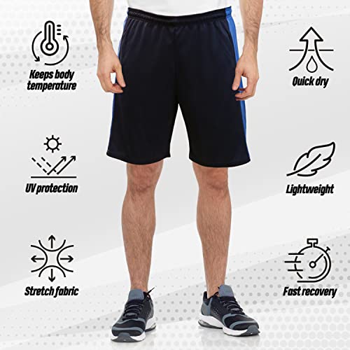 [5 Pack] Men’s Dry-Fit Active Athletic Shorts Basketball Running Workout Training Gym #TOP2