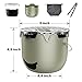 Bestery Wood Stove Portable Stainless Steel Backpacking and Camping Stove Resistant to Heat, Bending, Dropping for Outdoor, Hiking, Picnic with Carry Bag Camping Wood Burning Stove - Sage Green