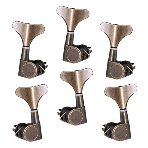 ZYZYZY Tuner Mécanique Tête 3 + 3 Scellé Bassums Tuning Clés Touches Machine Tuners pour Bass Bronze - Les Beatles, Paul McCartney, John Lennon, RIngo Starr, George Harrison ZYZYZY Tuner Mécanique Tête 3 + 3 Scellé Bassums Tuning Clés Touches Machine Tuners pour Bass Bronze