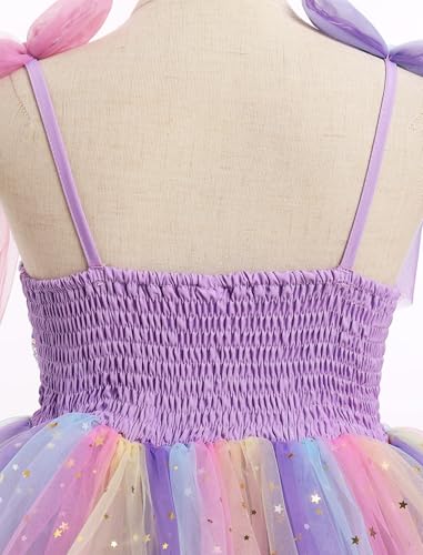 IBTOM CASTLE Birthday Dress for Girls Sequin Butterfly Tiered Tulle Dresses Toddler Princess Formal Pageant Photoshoot Outfit4