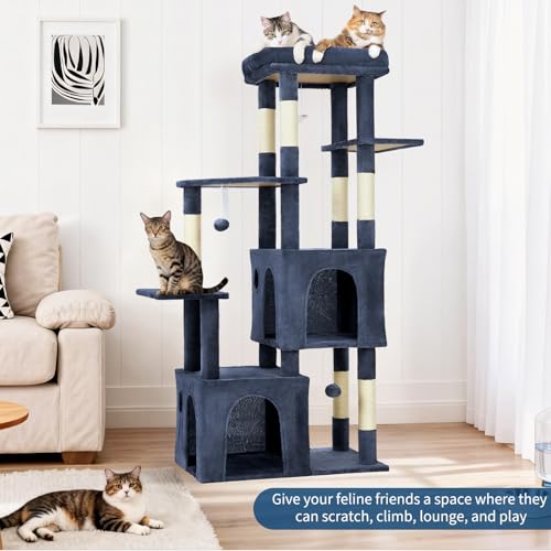 Árbol para Gatos Grande Multi-Niveles con Rascador y Condos miniatura 3