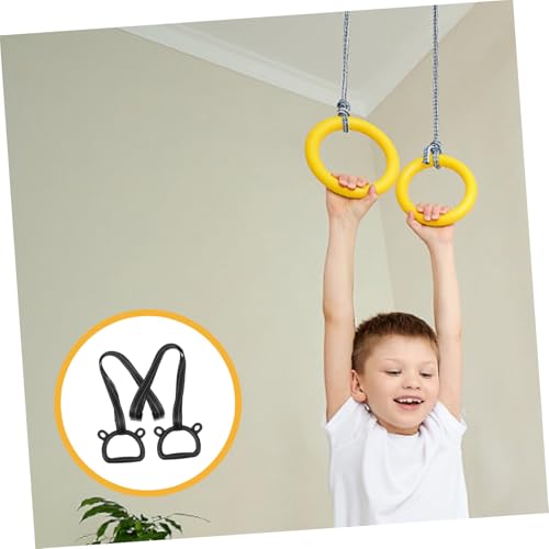Set de anillas de gimnasia para interior con correas gruesas miniatura 3