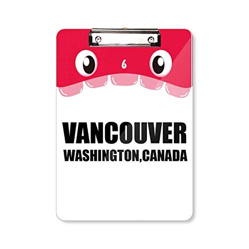 Porte-bloc classeur A4 thématique Vancouver Washington Canada rigide