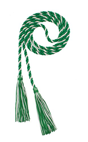 Image of Graduation Honor Cord - Kelly /Natural - Every School Color Available - Made in USA